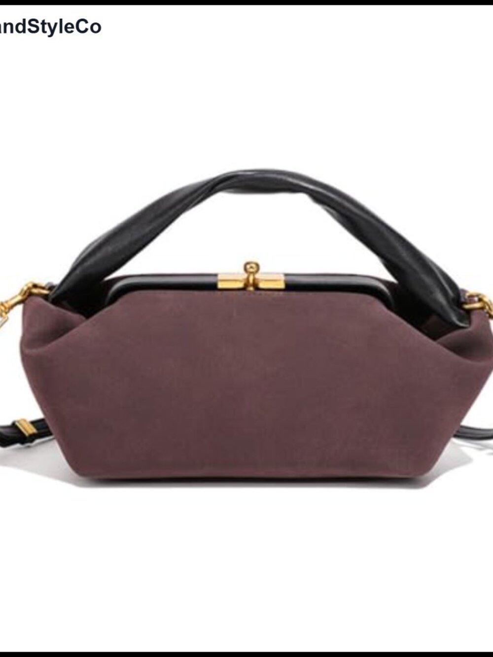 Suede Leather Mini Crossbody Bag Dumpling Satchel Top Handle Purse
